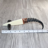 Springbok Horn Handle Bone Blade Ornamental Knife #34866    Mountain Man Knife