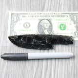 1 Obsidian Ornamental Knife Blade  #5158    Mountain Man Knife