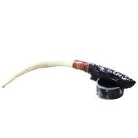 Reindeer Antler Handle Obsidian Blade Ornamental Knife #1158  Mountain Man Knife