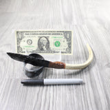 Reindeer Antler Handle Obsidian Blade Ornamental Knife #1158  Mountain Man Knife