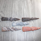 5 Stone Ornamental Tomahawk Heads  #266    Agate Jasper Axe Hatchet Ax