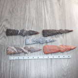 5 Stone Ornamental Tomahawk Heads  #266    Agate Jasper Axe Hatchet Ax