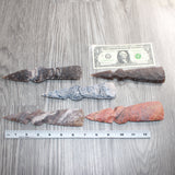 5 Stone Ornamental Tomahawk Heads  #266    Agate Jasper Axe Hatchet Ax