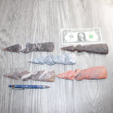 5 Stone Ornamental Tomahawk Heads  #266    Agate Jasper Axe Hatchet Ax