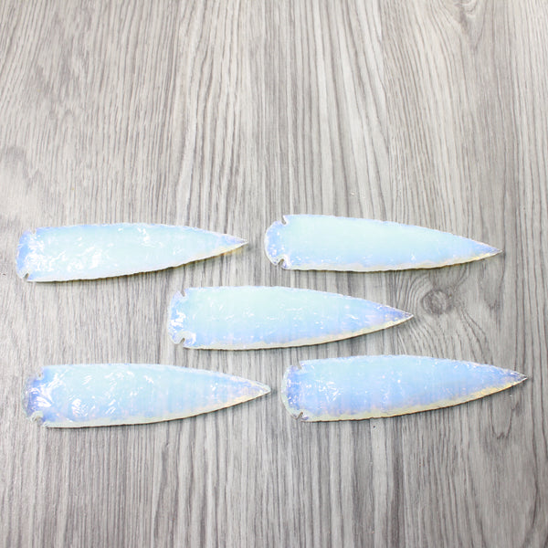 5 Opalite Ornamental Spearheads  #9158      Arrowhead