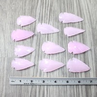10 Large Glass Ornamental Arrowheads  #8258    Spearhead