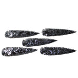 5 Obsidian Ornamental Spearheads  #9258     Arrowhead