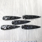 5 Obsidian Ornamental Spearheads  #9258     Arrowhead