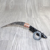 Impala Horn Handle Obsidian Blade Ornamental Knife #05666 Mountain Man Knife