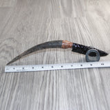 Impala Horn Handle Obsidian Blade Ornamental Knife #05666 Mountain Man Knife