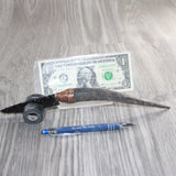 Impala Horn Handle Obsidian Blade Ornamental Knife #05666 Mountain Man Knife