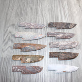 10 Stone Ornamental Knife Blades  #266     Mountain Man Knife