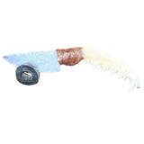Red Fox Jaw Handle Opalite Blade Ornamental Knife #03166     Mountain Man Knife