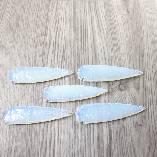 5 Opalite Ornamental Spearheads  #1258      Arrowhead