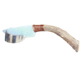 Deer Antler Crown Handle Opalite Blade Ornamental Knife #10266     Mountain Man Knife