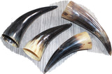 4 Small Polished Cow Horns #566    Natural colored