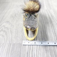 Alligator Head With Raccoon Tail Mohawk  #6358