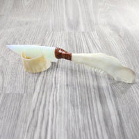 Deer Jaw Handle Opalite Blade Ornamental Knife #0358     Mountain Man Knife