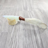 Deer Jaw Handle Opalite Blade Ornamental Knife #0358     Mountain Man Knife