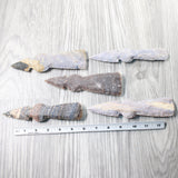 5 Stone Ornamental Tomahawk Heads  #7358    Agate Jasper Axe Hatchet Ax