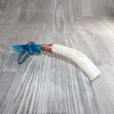 Axis Deer Antler Handle Glass Blade Ornamental Knife #32166    Mountain Man Knife