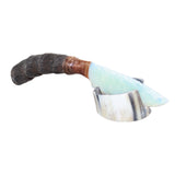 Impala Horn Handle Opalite Blade Ornamental Knife #05467     Mountain Man Knife