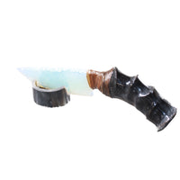 Impala Horn Handle Opalite Blade Ornamental Knife #2458     Mountain Man Knife
