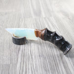 Impala Horn Handle Opalite Blade Ornamental Knife #2458     Mountain Man Knife