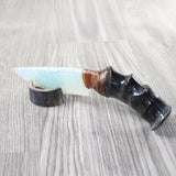 Impala Horn Handle Opalite Blade Ornamental Knife #2458     Mountain Man Knife