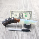 Impala Horn Handle Opalite Blade Ornamental Knife #2458     Mountain Man Knife