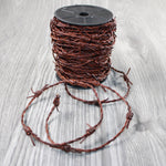 25 Yards of Leather Barbed Wire Antique Brown Color  #2549