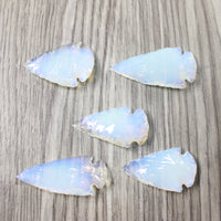 5 Large Opalite Ornamental Arrowheads  #4458    Arrowhead