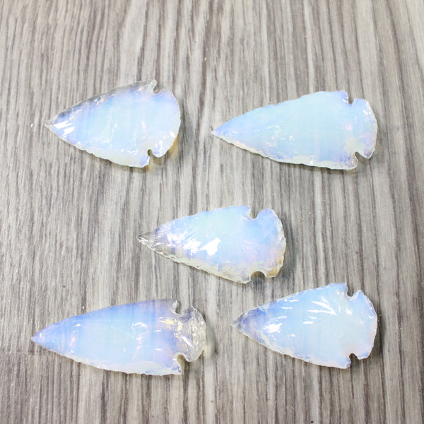 5 Large Opalite Ornamental Arrowheads  #4458    Arrowhead