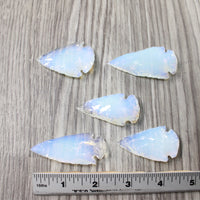 5 Large Opalite Ornamental Arrowheads  #4458    Arrowhead