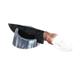 Mink Skull Handle Obsidian Blade Ornamental Knife #07767  Mountain Man Knife