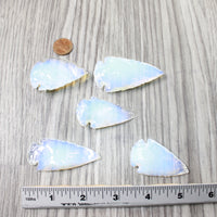 5 Large Opalite Ornamental Arrowheads  #4458    Arrowhead