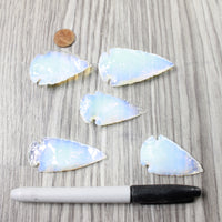 5 Large Opalite Ornamental Arrowheads  #4458    Arrowhead