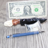 Mink Skull Handle Obsidian Blade Ornamental Knife #07767  Mountain Man Knife