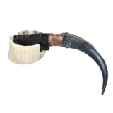 Springbok Horn Handle Obsidian  Blade Ornamental Knife #01667     Mountain Man Knife