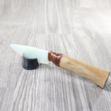 Hair-on Deer Bone Handle Opalite Blade Ornamental Knife #7458     Mountain Man Knife
