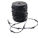 25 Yards of Leather Barbed Wire Antique Black Color  #2540