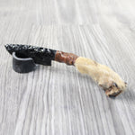 Coyote Foot Handle Obsidian Blade Ornamental Knife #1858  Mountain Man Knife