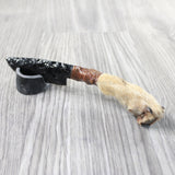 Coyote Foot Handle Obsidian Blade Ornamental Knife #1858  Mountain Man Knife