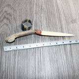 Deer Antler Handle Bone Blade Ornamental Knife #32067    Mountain Man Knife