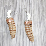 Very large Rattlesnake Rattle Plus Vertebrae Earrings  #25067  Mountain Man Earrings