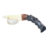 Impala Horn Handle Bone Blade Ornamental Knife #34967    Mountain Man Knife