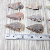 10 Large Stone Ornamental Arrowheads  #3958     Agate Jasper Arrowheads
