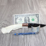 Small Deer Jaw Handle Obsidian  Blade Ornamental Knife #29967     Mountain Man Knife