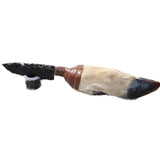 Deer Foot Handle Obsidian Blade Ornamental Knife #7058  Mountain Man Knife