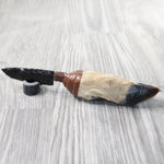 Deer Foot Handle Obsidian Blade Ornamental Knife #7058  Mountain Man Knife